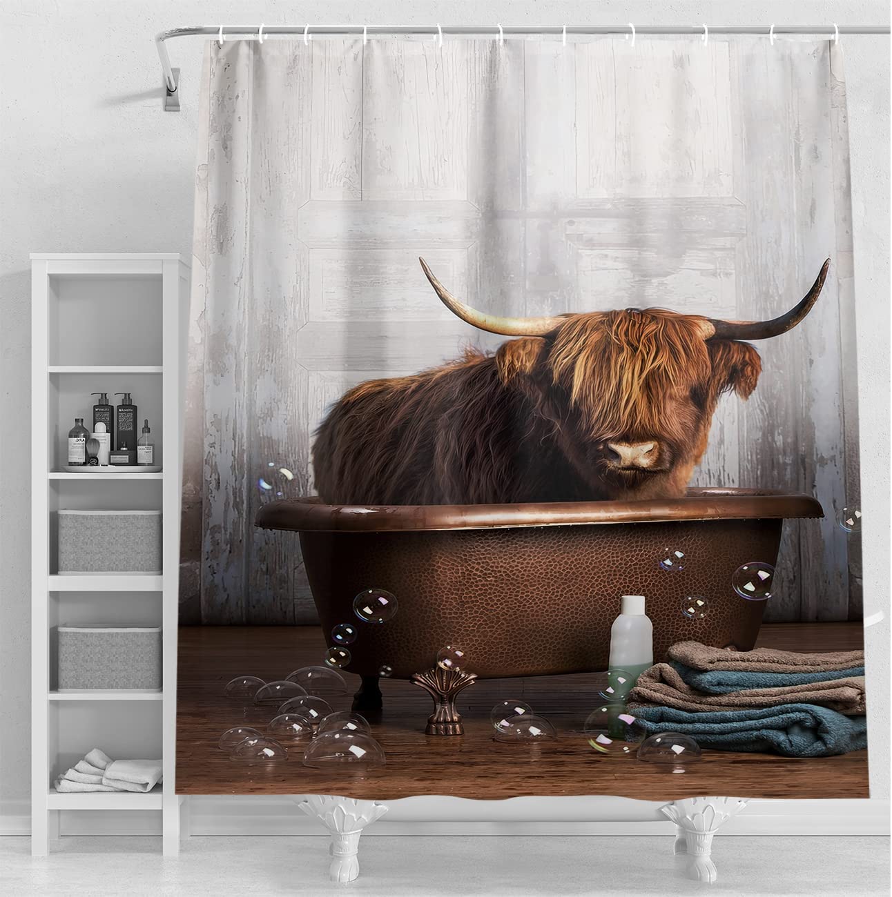 Funny Cow Print Shower Curtain For Quirky Bathroom Decor
