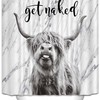 Funny Cow Shower Curtain - Cute Shower Curtain With Country Style Prints