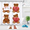 Funny Cute Bears Cartoon Style Shower Curtain for Bathroom Decor
