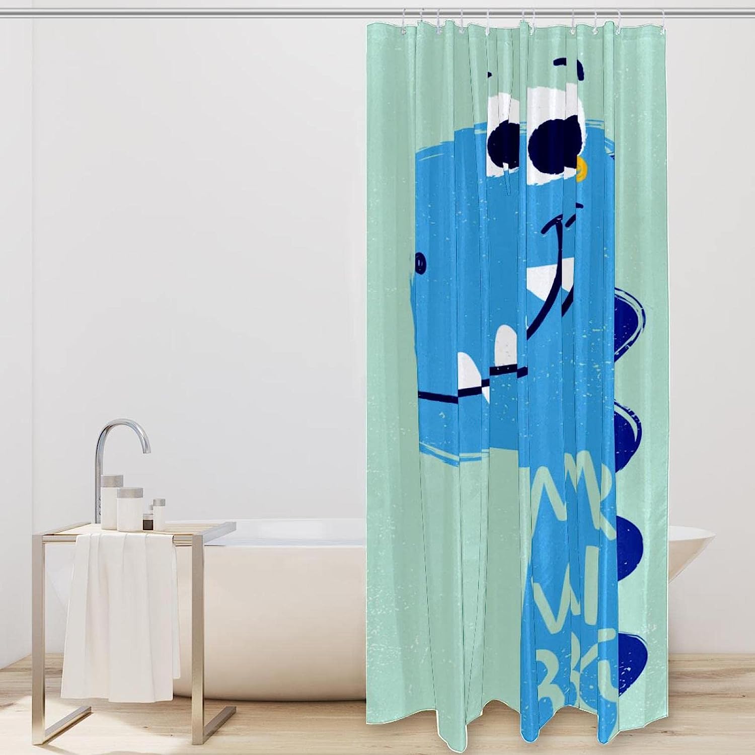 Funny Dino Artwork Shower Curtain For Quirky Homes - Image 2