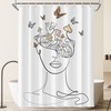 Funny Dinosaur Kids Shower Curtain, Cartoon Bathroom Curtain with Cute Animal Theme and Visioun Keyword