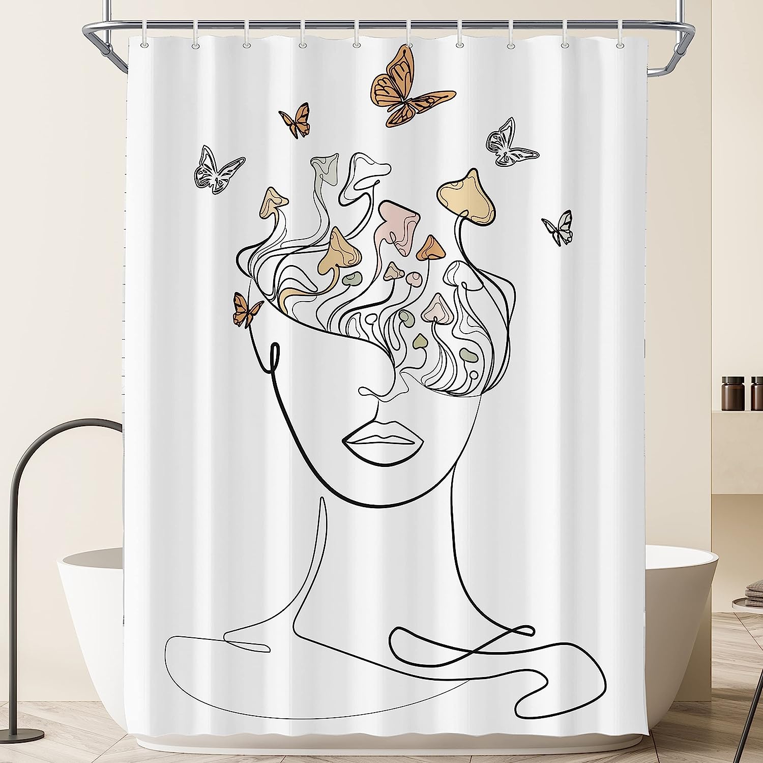 Funny Dinosaur Kids Shower Curtain, Cartoon Bathroom Curtain with Cute Animal Theme and Visioun Keyword