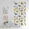 Funny Dinosaur Kids Shower Curtain for Bathroom