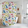 Funny Dinosaur Shower Curtain- Perfect for Adding Playful Touches to Your Kids' Bathroom 