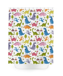 Funny Dinosaur Shower Curtain- Perfect for Adding Playful Touches to Your Kids' Bathroom