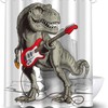 Funny Dinosaur Shower Curtain for Whim-Wham Bathroom Decor