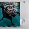 Funny Dog Art Style Shower Curtain - Cute Animal Lovers Bathroom Decor