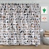 Funny Dog Family Shower Curtain With Lovely Puppy Pets Bath Curtain Fabric