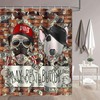Funny Dog Shower Curtain with Cute Pets Animals - Funny Bathroom Decor