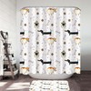 Funny Dogs Bones Pattern Shower Curtain - Cute Bathroom Decor