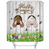 Funny Easter Rabbit and Egg Shower Curtain with Waterproof fabric for an Egg-cellent Time