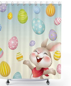 Funny Easter Waterproof Bathroom Shower Curtain for Bathroom 
