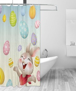 Funny Easter Waterproof Bathroom Shower Curtain for Bathroom