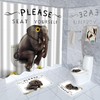Funny Elephant Shower Curtain - Creative Design For Bathtub Decoration