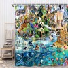 Funny Forest Animals Shower Curtain For Nature-Loving Bathrooms