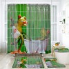 Funny Frog Couples Shower Curtain For Bathroom, Cute And Durable Waterproof Bath Curtains With Toothbrushes