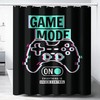 Funny Gaming Shower Curtain - Cool Black Bath Curtain Waterproof Fabric Bathroom Decorr