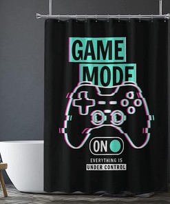 Funny Gaming Shower Curtain - Cool Black Bath Curtain Waterproof Fabric Bathroom Decorr