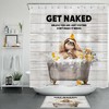 Funny Get Naked Sloth Planks Farmhouse Shower Curtain For Bathroom Accessories 