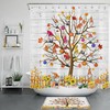 Funny Gnome Autumn Shower Curtain - Maple Leaf Garden Accessories