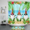 Funny Gnome Hawaii Tropical Beach Shower Curtain Bath Accessory