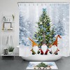 Funny Gnome Snowflake Shower Curtain For A Playful Christmas Theme