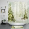 Funny Gnome and Snowflake Winter Shower Curtain 