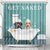 Funny Golden Retriever In Bathtub Shower Curtain