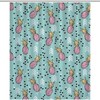 Funny Hawaiian Pink Pineapple Modern Shower Curtain For Bathroom