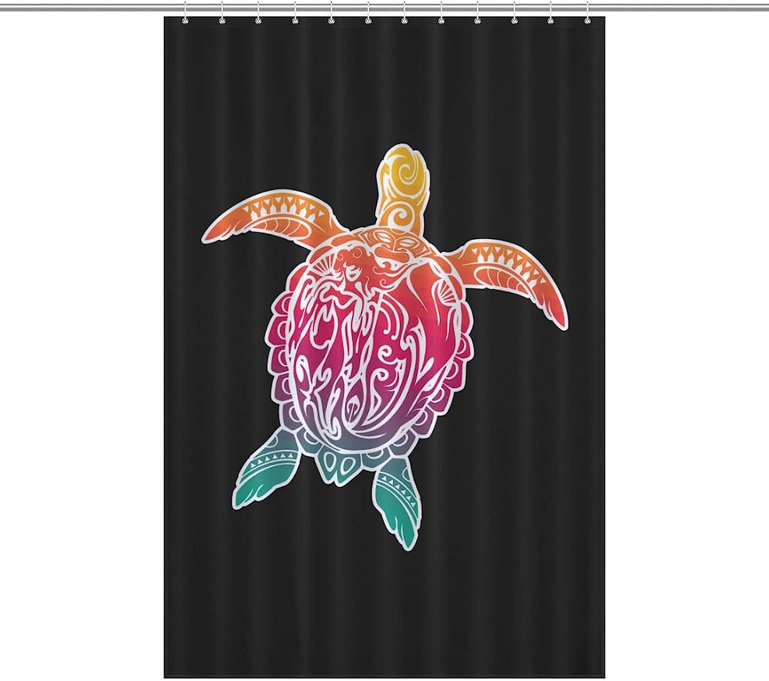 Funny Hawaiian Sea Turtle Shower Curtain For Bathroom Decor
