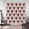 Funny Hipster Pug Dog Pattern Shower Curtain For Cool Bathroom