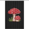 Funny Home Decoration with Printed Magic Mushrooms Bathroom Shower Curtain Fabric. 