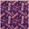 Funny Home Decoration with Printed Purple Dragonfly on Shower Curtain Fabric