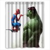 Funny Hulk And Spiderman Waterproof Shower Curtain For Bathroom