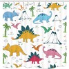 Funny Kids Cartoon Animal Graffiti Dinosaur Shower Curtain for Cute and Colorful Bathroom Decor
