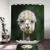 Funny Llama Photo Print Shower Curtain For Bathroom