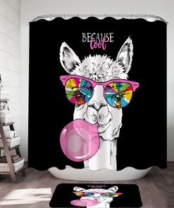 Funny Llama Shower Curtain - Add Some Humor To Your Bathroom