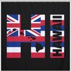 Funny Modern Hawaii Flag Shower Curtain For Durable And Waterproof Bathroom Decorations