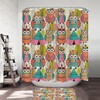 Funny Native American Owls Shower Curtain For Bathroom Decor