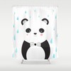 Funny Panda Print Shower Curtain: Kawai Gift For Bathroom Woman Kids Children Bath