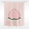Funny Peach Pink Shower Curtain For Bathtubs Decor