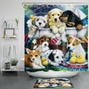 Funny Pet Dog Shower Curtain - Cute Animal Bathroom Decor