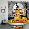 Funny Pumpkin Wizard Shower Curtain - Cute And Witty Bathroom Decor 