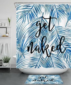 Funny Quote Palm Leaf Shower Curtain