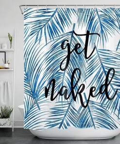 Funny Quote Palm Leaf Shower Curtain