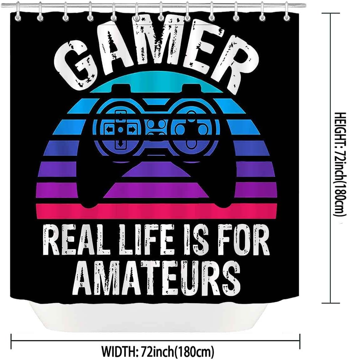 Funny Quotes Game Shower Curtain For A Modern And Lively Bathroom - Image 2