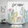 Funny Quotes With Succulents And Cacti Shower Curtain, Tropical Bathroom Decor Idea