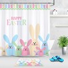 Funny Rabbits With Vintage Shower Curtains Slogan Fabric Shower Curtain Bathroom Decor