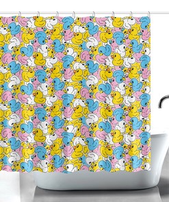 Funny Rubber Duck Shower Curtain, Perfect for Kids' Bathrooms