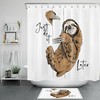 Funny Sloth Shower Curtain Just Do It Later With Cute Animals, Bathroom Accessory